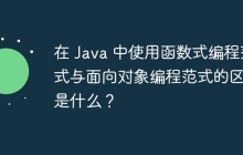 在 Java 中使用函数式编程范式与面向对象编程范式的区别是什么？