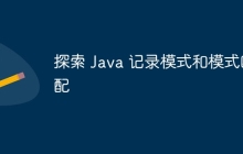 探索 Java 记录模式和模式匹配