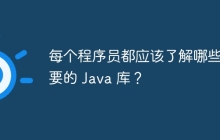 每个程序员都应该了解哪些重要的 Java 库？