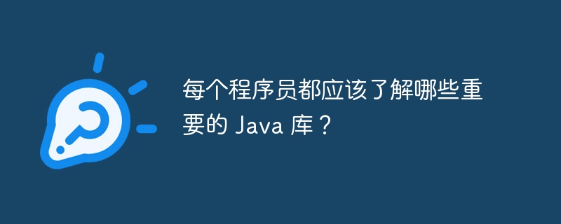 每个程序员都应该了解哪些重要的 java 库？