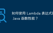 如何使用 Lambda 表达式提升 Java 函数性能？