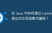在 Java 中如何通过 Lambda 表达式实现函数式编程？