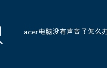 acer电脑没有声音了怎么办？