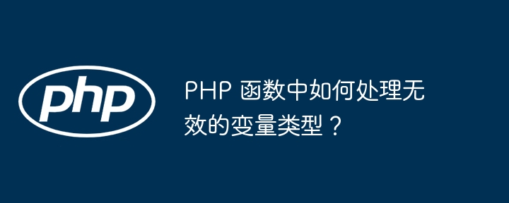 PHP 函数中如何处理无效的变量类型？