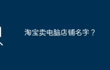 淘宝卖电脑店铺名字？