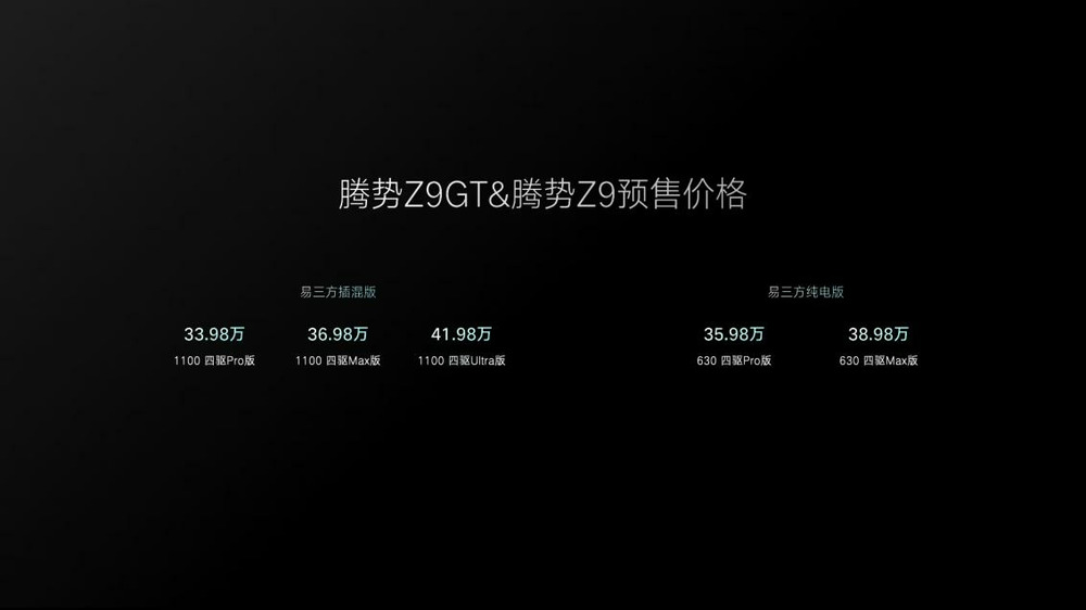 Les produits phares Denza Z9GT et Denza Z9 de 339 800 à 419 800 RMB démarrent la prévente