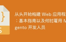 从头开始构建 Web 应用程序：基本指南以及何时雇用 Magento 开发人员