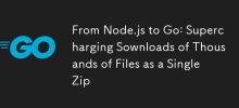Node.js から Go へ: 数千のファイルのダウンロードを 1 つの ZIP としてスーパーチャージする