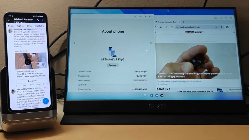 Obwohl das Samsung Galaxy Z Flip6-Telefon DeX nicht unterstützt, kann es die Aktivierung des Desktop-Modus erzwingen