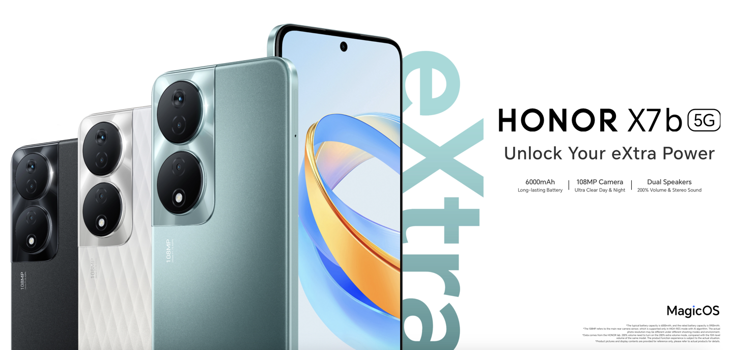 Honor launches X7b 5G mobile phone overseas: Dimensity 6020 + 6000mAh battery