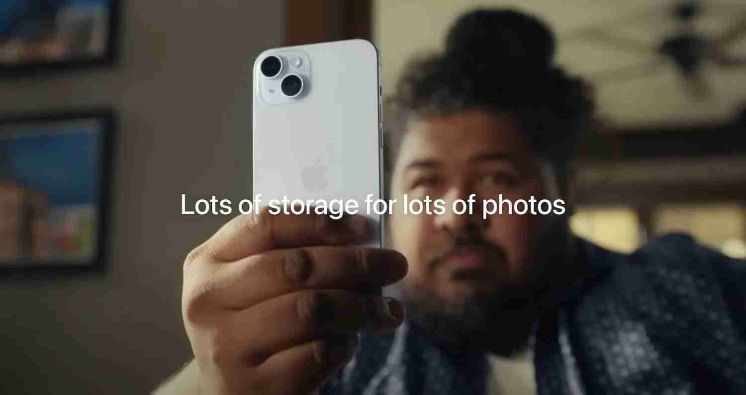 苹果宣传云存储：即便128GB的iPhone 15，也有充裕空间存储海量照片