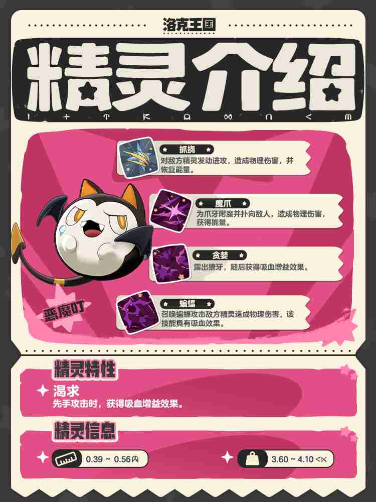 《洛克王国：世界》恶魔叮技能与精灵特性分享