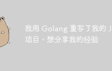 我用 Golang 重写了我的 JS 项目,想分享我的经验