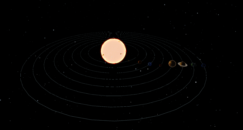 Sonnensystem mit Three.js