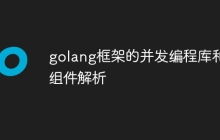 golang框架的并发编程库和组件解析