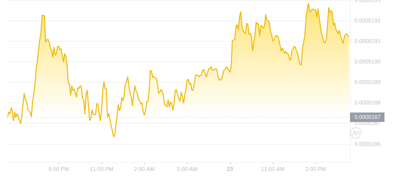 2024年08月23日Bonk币价格