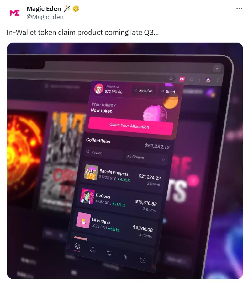 Magic Eden 终于发币，会是大毛吗？