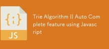 Trie Algorithm || Auto Complete feature using Javascript