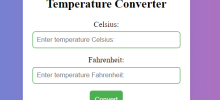 DAY ROJECT: TEMPERATURE CONVERTER