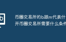 币圈交易所的b跟m代表什么(开币圈交易所需要什么条件)