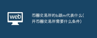 币圈交易所的b跟m代表什么(开币圈交易所需要什么条件)