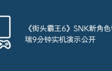 《街头霸王6》SNK新角色特瑞9分钟实机演示公开