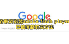 谷歌浏览器adobe flash player已被屏蔽怎么解决
