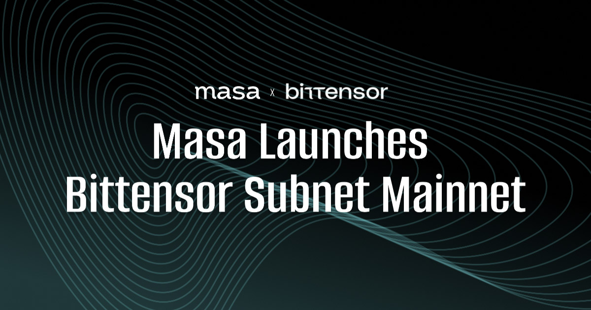 Masa Launches Bittensor Subnet Mainnet with Genesis Institutional Validator Partners