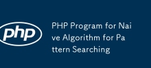 PHP Program for Naive Algorithm for Pattern Searching