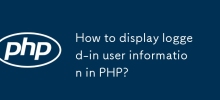 How to display logged-in user information in PHP?