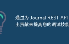 通过为 Journal REST API 做出贡献来提高您的调试技能