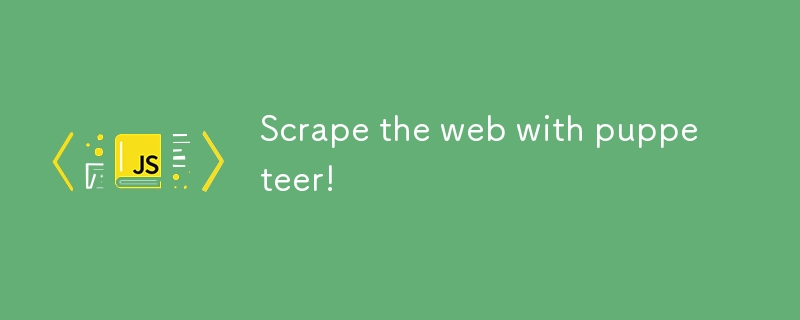 Scrape the web with puppeteer!