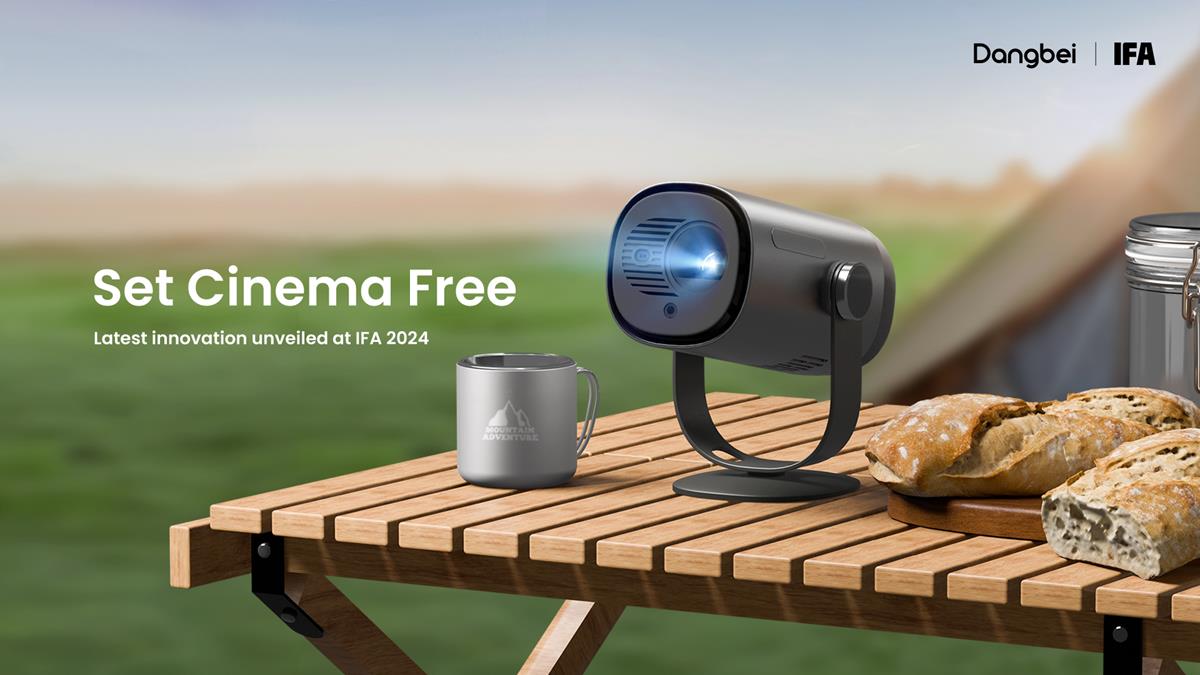 Le projecteur Dangbei Freedo avec support P3 assure des soirées cinéma en plein air grâce au trépied et à la batterie interne