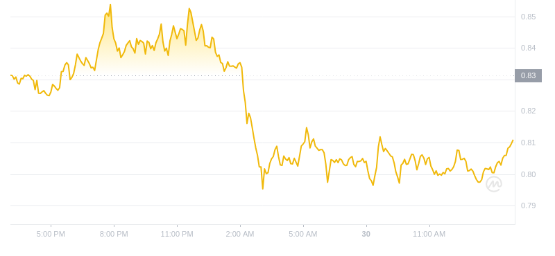 2024年08月30日Sui币价格