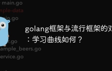 golang框架与流行框架的对比：学习曲线如何？