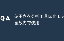 使用内存分析工具优化 Java 函数内存使用