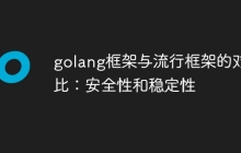 golang框架与流行框架的对比：安全性和稳定性