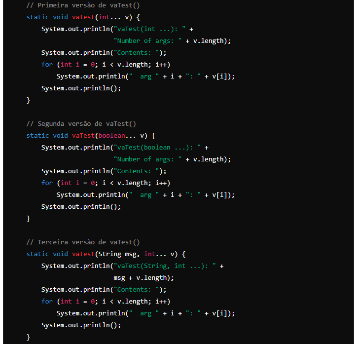 Overloading varargs methods