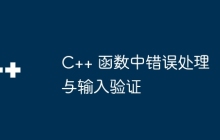 C++ 函数中错误处理与输入验证