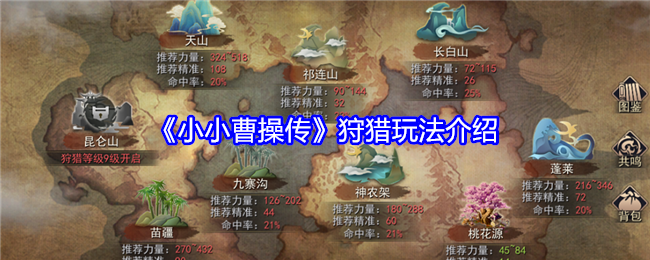 Introduction to hunting gameplay in 'The Legend of Little Cao Cao'