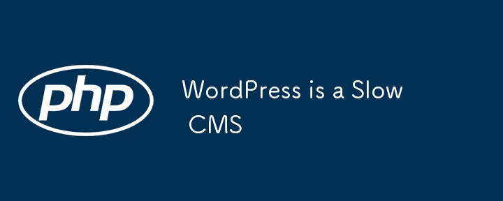 WordPress は遅い CMS です