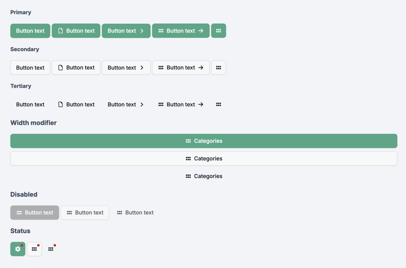 Flexbox-Taste mit Stilen und Variationen