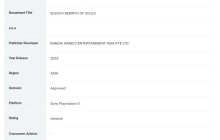 《死神：魂魄觉醒》和《奇异贤伴：爱达之歌》在新加坡通过评级 或于2025年发售