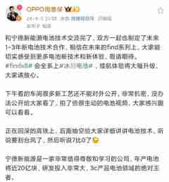 OPPO Find X8系列续航稳了！全系采用冰川电池：与宁德新能源联合打造