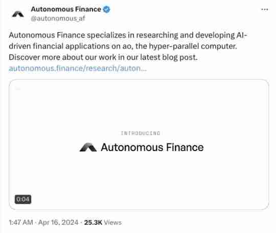 盘点Arweave新链AO上值得关注的10个新项目