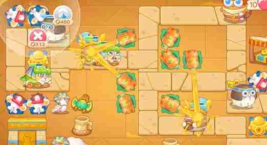 保卫萝卜4法老归来第48关通关详解