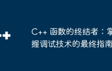 C++ 函数的终结者：掌握调试技术的最终指南