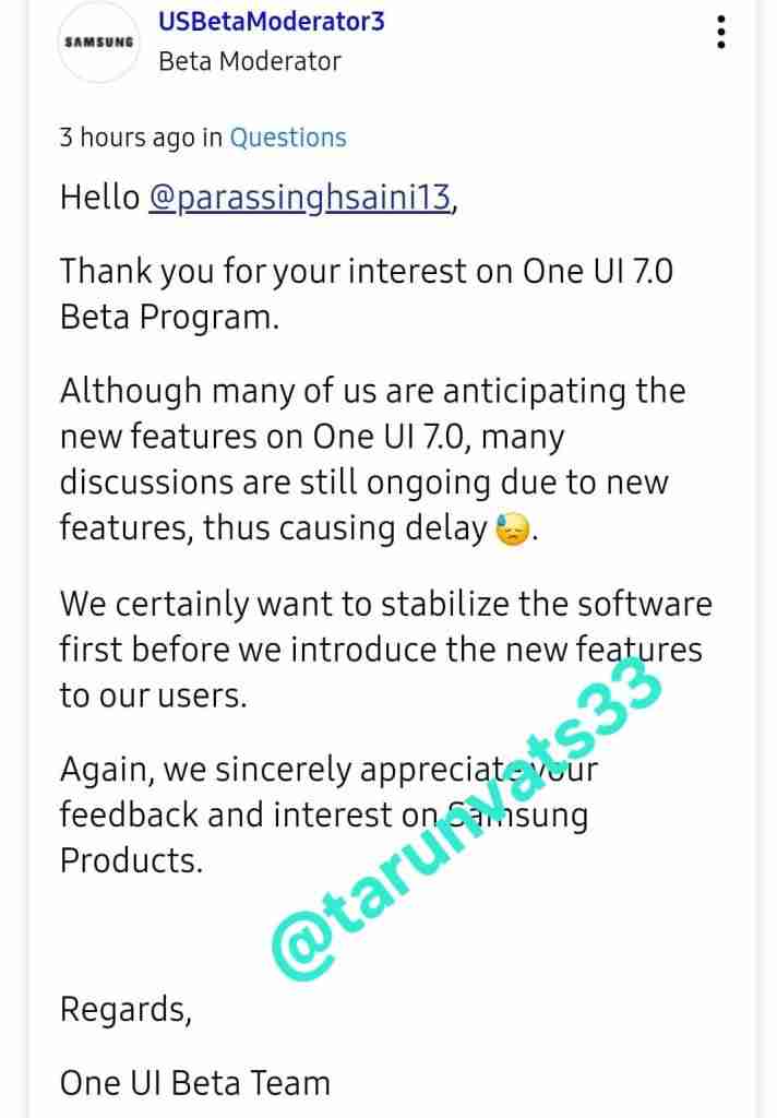 三星 one ui 7.0 被曝由卢泰文亲自监督，因力求完美而推迟启动 beta 测试