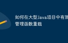 如何在大型Java项目中有效管理函数重载