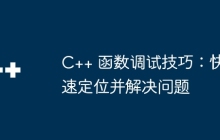 C++ 函数调试技巧：快速定位并解决问题